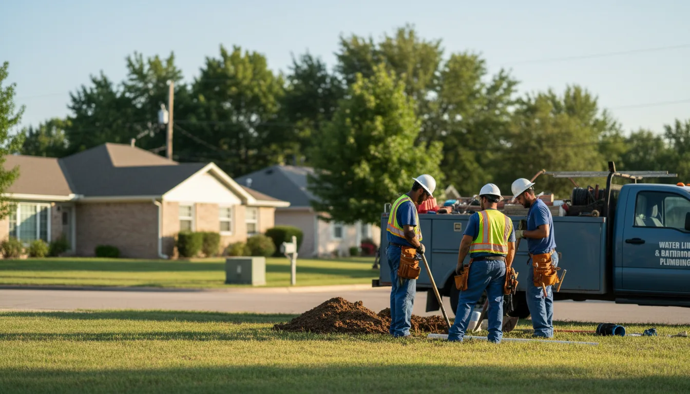 Residential water line and bathroom plumbing service in Portland, IN
